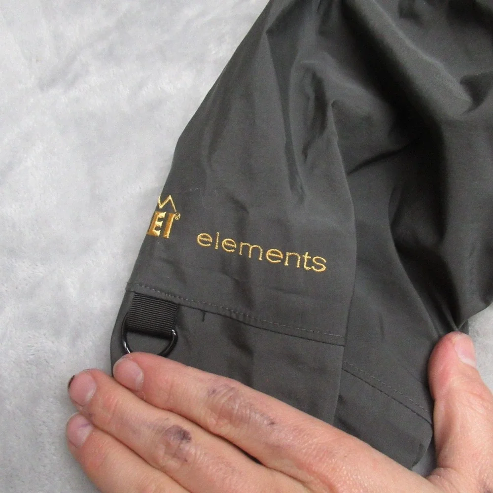 REI Rain Jacket Men Small Yelw Waterproof Shell Outdoor Rain Forest Outdoors VTG